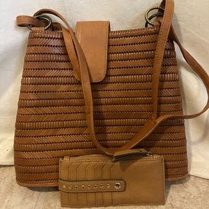 American Angel brown leather tote